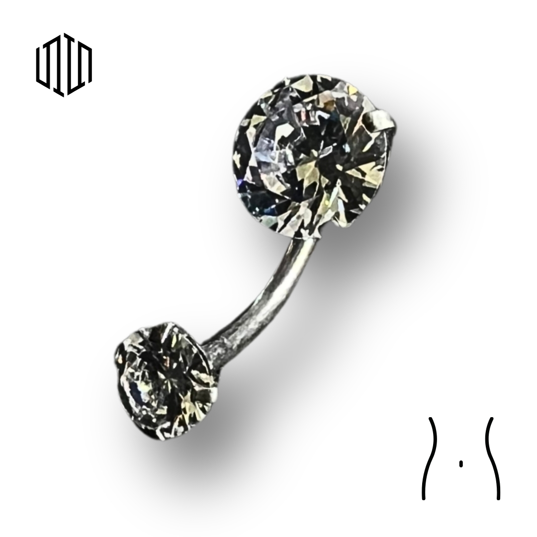 piercing ombelico con cristalli Swarovski