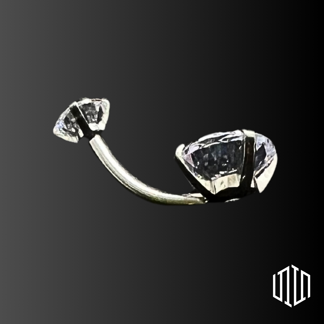 Piercing ombelico a vite con cristalli Swarovski 056 - immagine 8