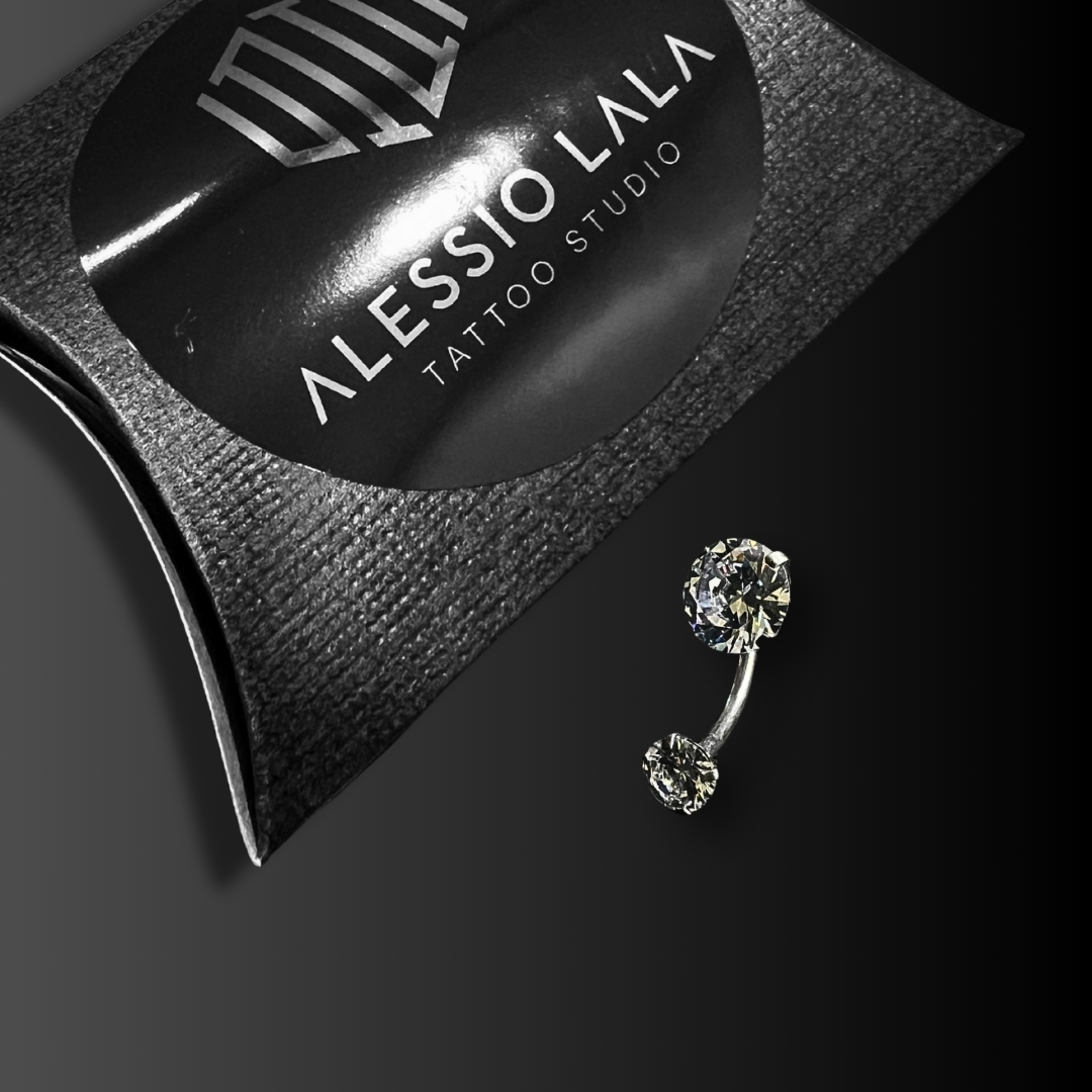 Piercing ombelico a vite con cristalli Swarovski 056 - immagine 9