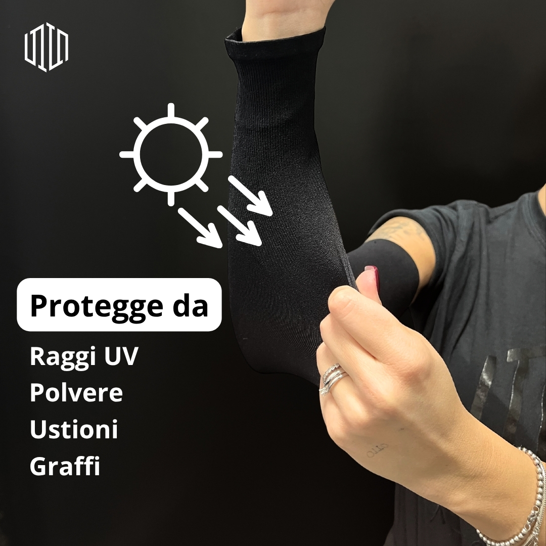 Manicotti Protettivi Tattoo – Termici, Traspiranti, Anti-UV, Elasticizzati Unisex - immagine 5